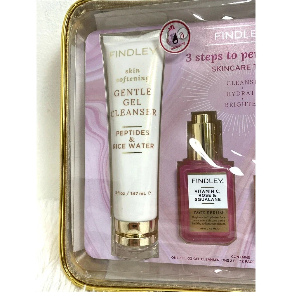 Findley Skincare Trio Cleanse Hydrate & Brighten Face Serum 3 Step To Perfection